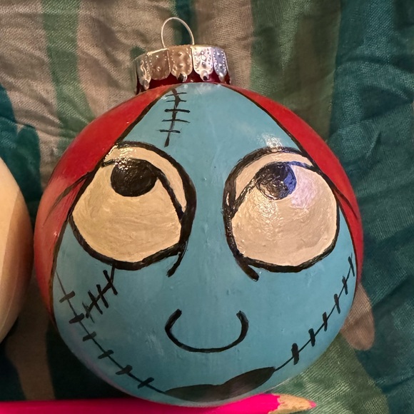 Nightmare Before Christmas Jack & Sally Homemade Jumbo X-mas Bulb - Picture 5 of 5
